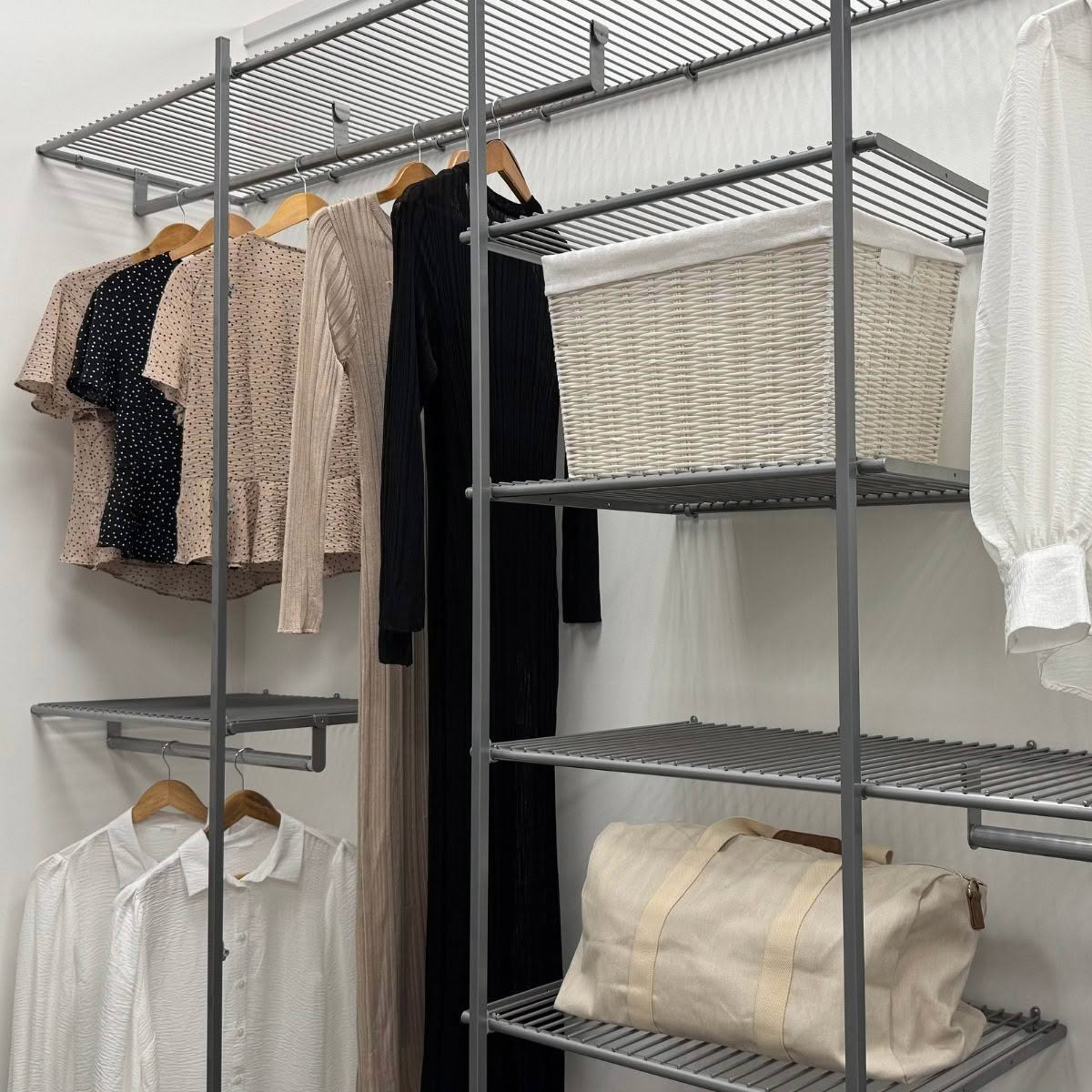 Ventilated wire storage wardrobe linen heavy duty
